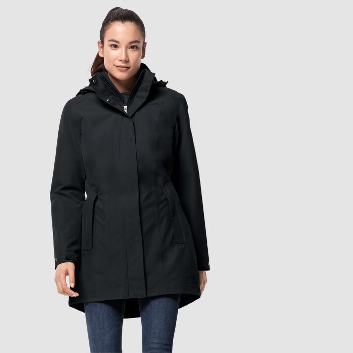 Jack Wolfskin Womens Madison Avenue Winter Coat Black 863571XLF